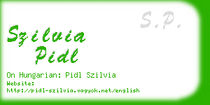 szilvia pidl business card